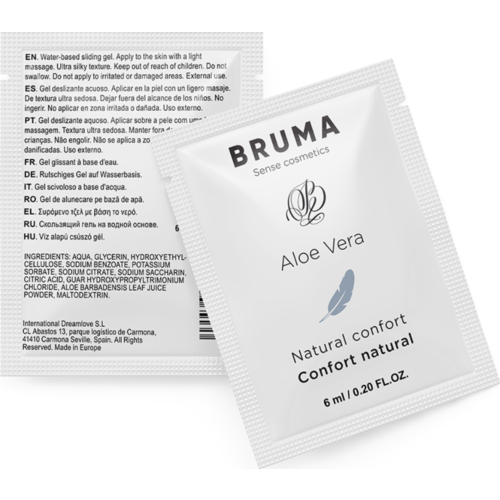 Gel lubrifiant BRUMA 6 ML à base d'eau avec Aloe Vera