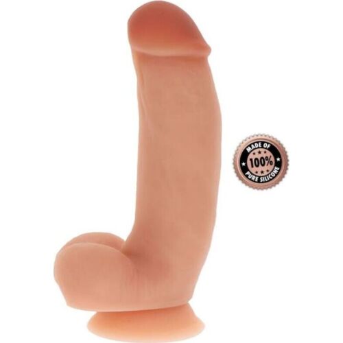 Dildo silicone Get Real 18 cm avec testicules réalistes