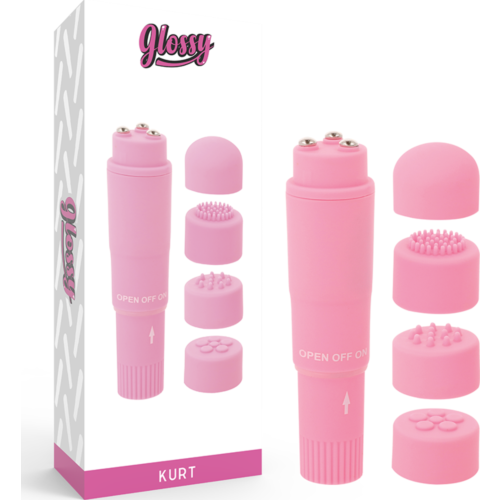 Glossy pocket  kurt masajeador rosa