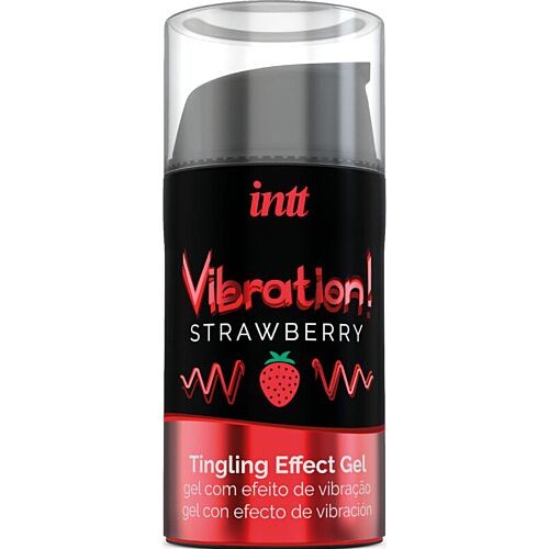 Gel stimulant INTT Vibration Fraise 15 ml pour sensations intenses