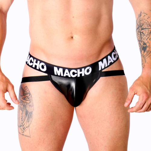Jockstrap MACHO MX25NC en simili cuir élastique