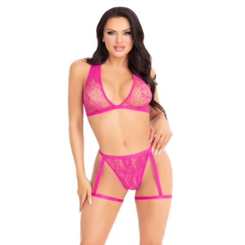 Top et culotte Leg Avenue 86148 avec bretelles croisées