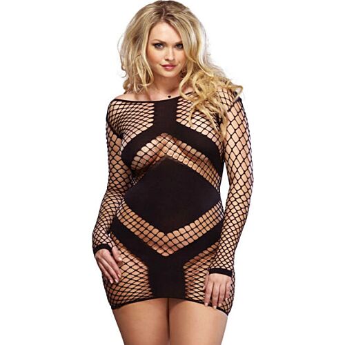 Mini robe sexy Leg Avenue avec manches longues en grande taille