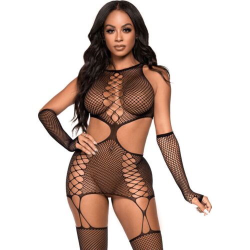 Lingerie sexy Leg Avenue - Mini robe porte-jarretelles