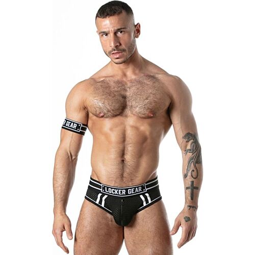 Slip jock LOCKER GEAR en maille noir XL