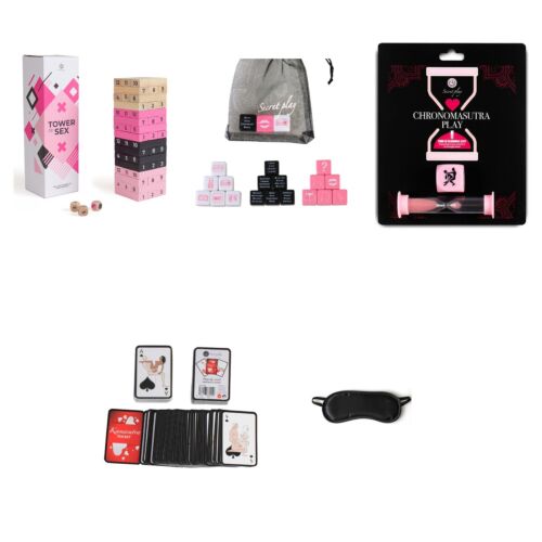 Coffret de jeux érotiques pour couples avec tour, dés et cartes