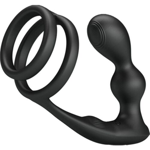 Vibrateur Pretty Love Marshall avec Anneau Pénien et Plug Anal