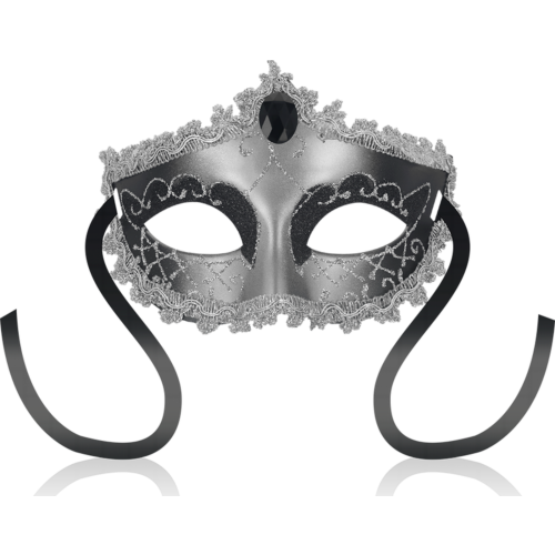 Masque vénitien OHMAMA - Diamant noir décoratif