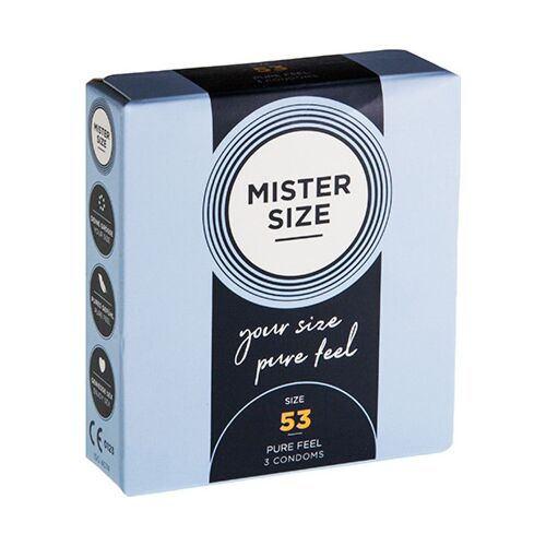 Préservatifs MISTER SIZE Taille M 53 MM - Ajustement sûr