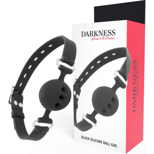 Mordaza BDSM Darkness avec correas en cuir