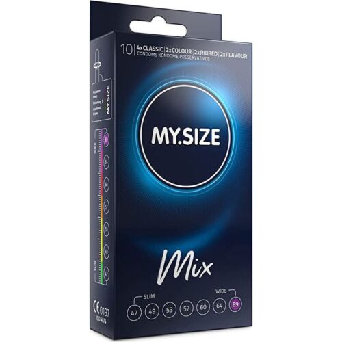 Préservatifs MY SIZE MIX 69 MM - Variété de saveurs et textures