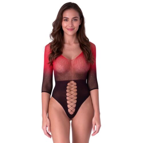Bodystocking Passion Woman BS118 avec manches 3/4
