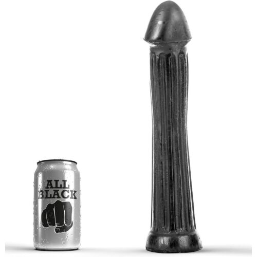 Plug anal ALL BLACK 31 CM avec surcos profonds