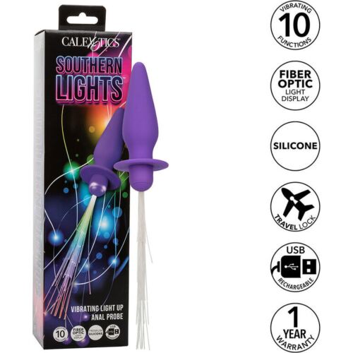 Plug anal CALEXOTICS Southern Lights avec lumières synchronisées