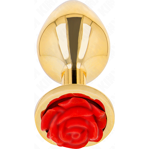 Plug Anal KINK avec Rose Rouge - Taille M