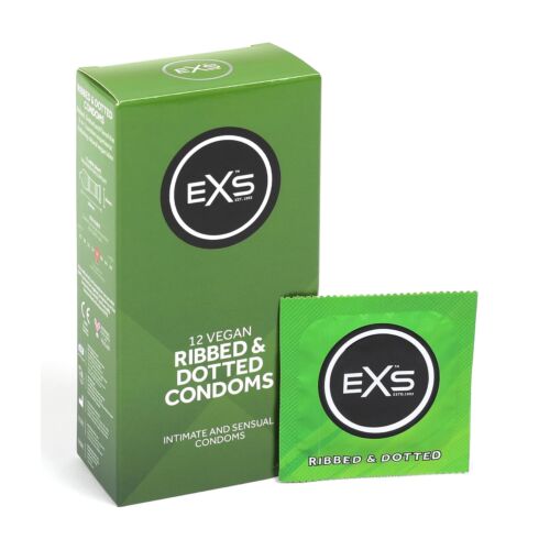 Préservatifs Exs Ribbed & Dotted avec texture stimulante