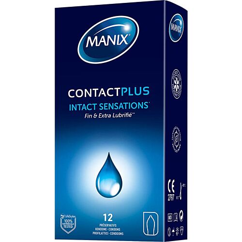 Préservatifs Manix Box Contact 12 - extra lubrifiés