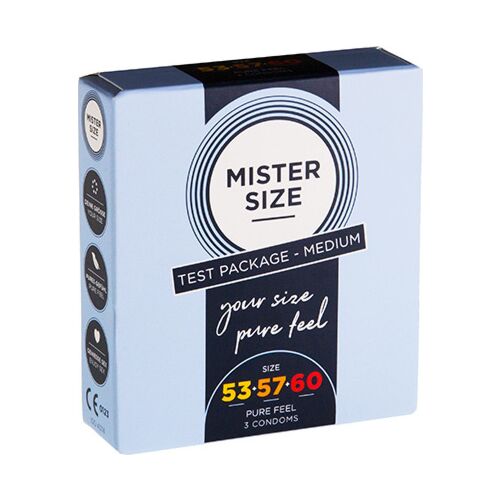 Préservatifs Mister Size 53 57 60 Pack 3