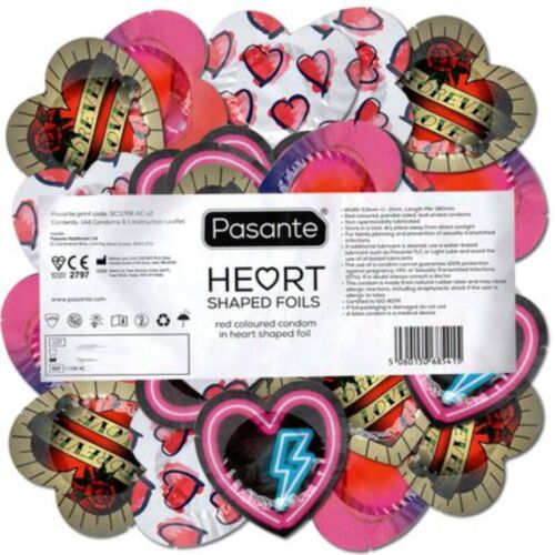 Préservatifs Pasante Coeur - 144 unités en forme de cœur