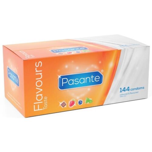 Préservatifs Pasante 144 unités avec saveurs variées