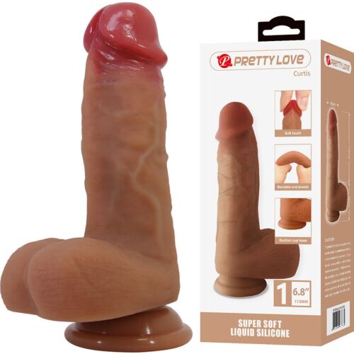 Dildo Pretty Love Curtis 17,3 cm avec ventouse