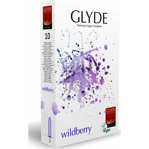 Préservatifs Glyde Ultra Wildberry - 10 unités