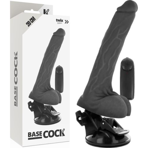 Vibrateur réaliste BASECOCK 20 cm avec télécommande