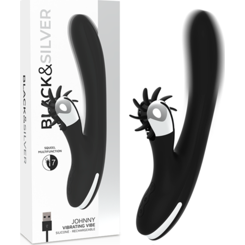 Vibromasseur Black&Silver Johnny Vibe rechargeable puissant