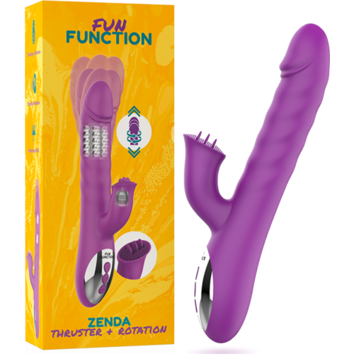Vibrateur Rabbit FUN FUNCTION ZENDA avec double stimulation