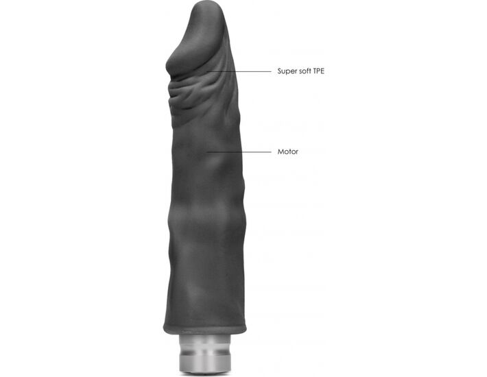 23 cm realistic vibrating dildo negro