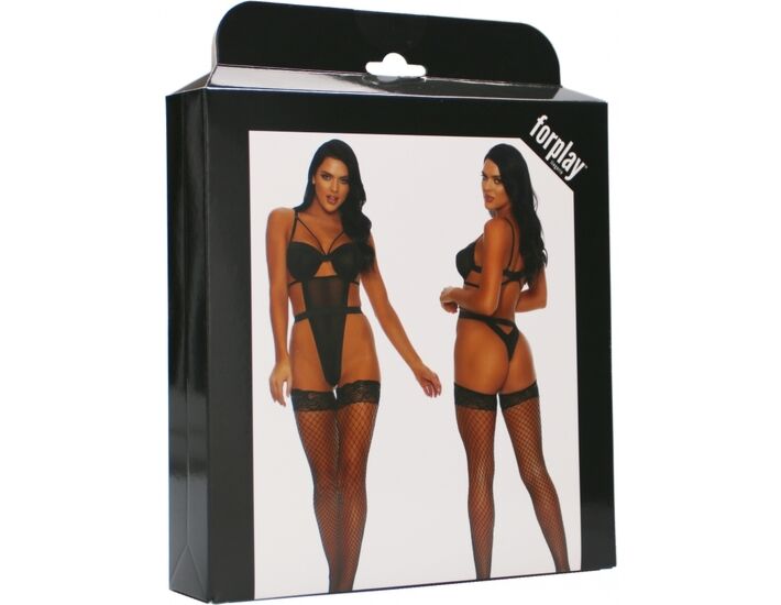 Caught up conjuntos con ligueros negro