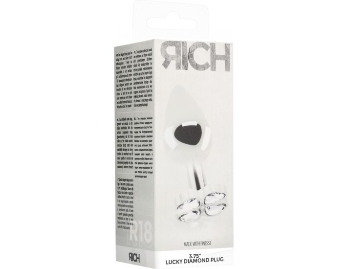 Lucky diamond plug 9,5cm - plata