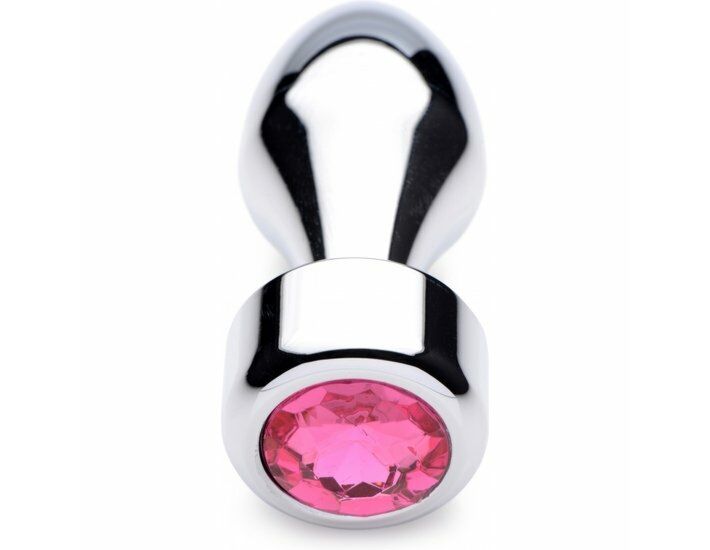 Bouchon en métal avec perle rose - petit