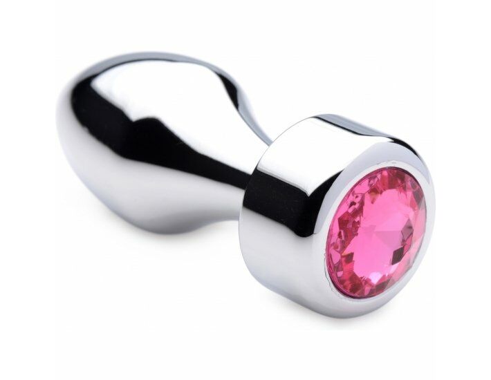 Bouchon en métal avec perle rose - petit