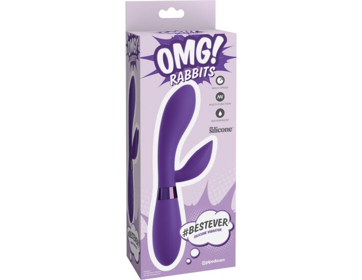 Omg! rabbits - bestever vibrador silicona, morado