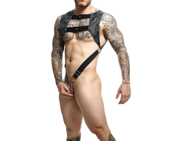 Harnais Cockring Dungeon - Gris