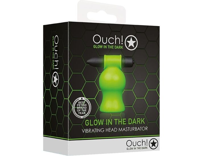 Aïe ! Masturbateur avec Vibrations Fluorescentes - Lumineux dans l'Obscurité