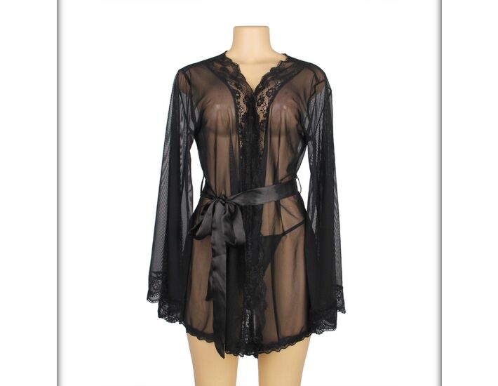 Nuisette en Maille Noire XL-XXL - Sensualité XL