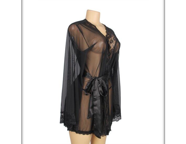 Nuisette en Maille Noire XL-XXL - Sensualité XL