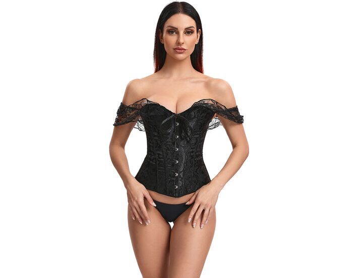 Corsage Vénus Noir - Coupe PVC 2XL