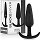 Plug anal BLACK&SILVER Hansel en silicone
