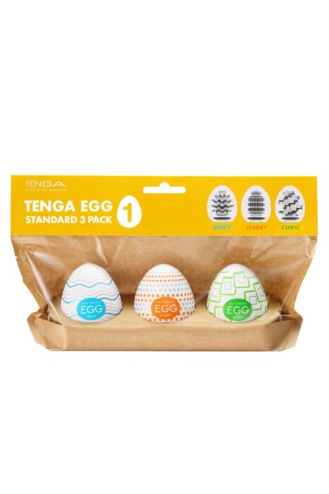 Masturbateur Tenga Œuf Standard 3 Pack - Sensations variées Masturbateur Tenga Œuf Standard 3 Pack - Sensations variées