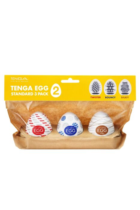 Masturbateur Tenga Œuf Standard 3 Pack II Textures Variées Masturbateur Tenga Œuf Standard 3 Pack II Textures Variées
