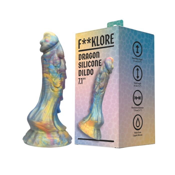 Dildo F**kLore Dragon 18 cm en silicone liquide Dildo F**kLore Dragon 18 cm en silicone liquide