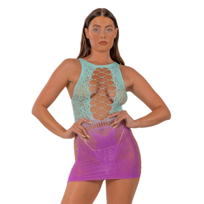 Chemise de nuit Lace Ombre Détails en dentelle pour un style audacieux Chemise de nuit Lace Ombre Détails en dentelle pour un style audacieux