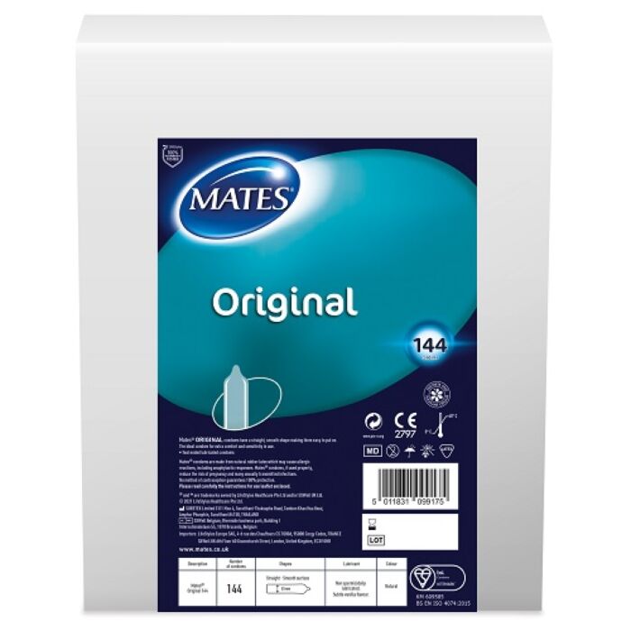 Préservatif Mates BX144 | Lubrifié et sécurisé Préservatif Mates BX144 | Lubrifié et sécurisé