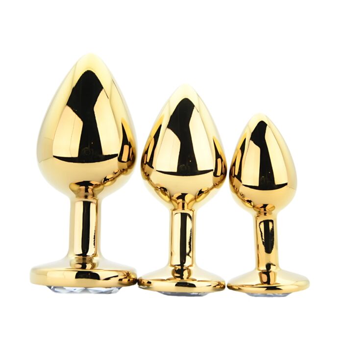 Butt Plug Toosh Set de 3 avec base ornée Butt Plug Toosh Set de 3 avec base ornée