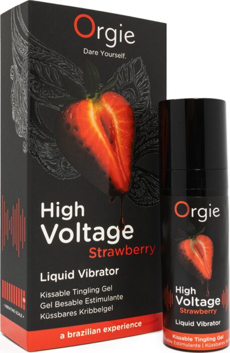 Gel stimulant Orgie High Voltage - Saveur Fraise 15 ml