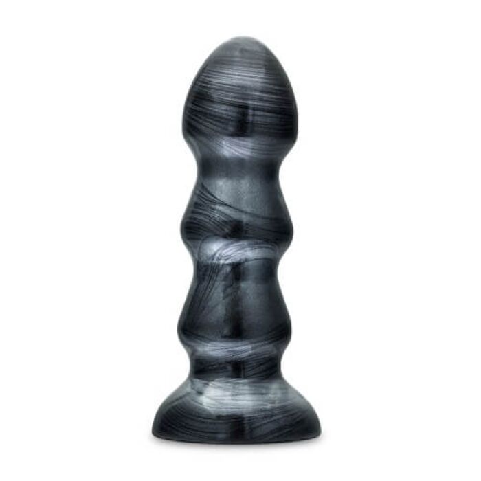 Plug Anal Blush Novelties Jet Black Jack Large Ribbed Plug Anal Blush Novelties Jet Black Jack Large Ribbed