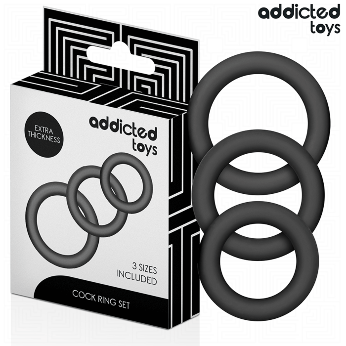 Set d'Anneaux Addicted Toys Modèle 1 pour une Stimulation Optimale Set d'Anneaux Addicted Toys Modèle 1 pour une Stimulation Optimale
